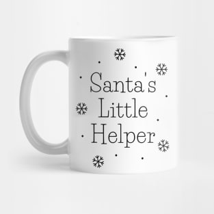 Santa's Little Helper. Cute Christmas design with snowflakes Mug